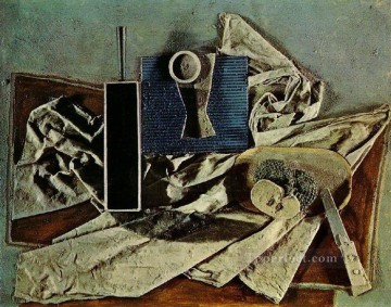 静物画 3 1937 年キュビスト パブロ・ピカソ Oil Paintings